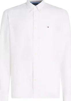 Tommy Hilfiger Pigment Dyed Regular Fit Shirt, popeline, wit