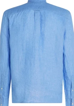 Tommy Hilfiger Pigment Dyed Regular Fit Shirt, popeline, middenblauw