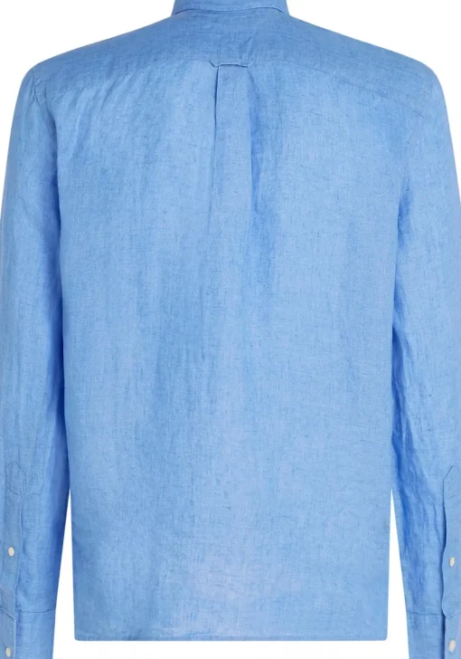 Tommy Hilfiger Pigment Dyed Regular Fit Shirt, popeline, middenblauw