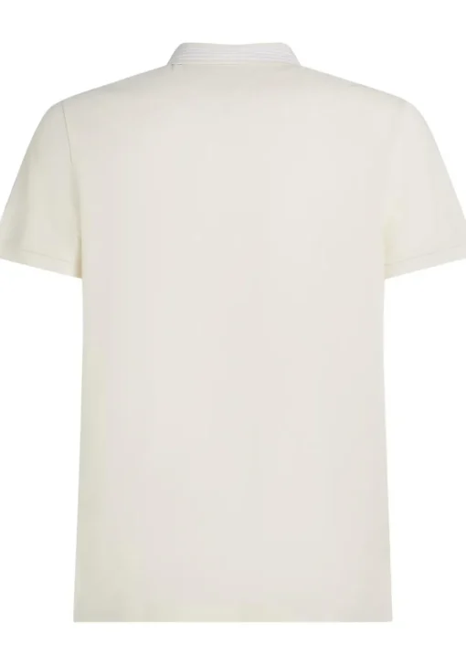 Tommy Hilfiger Pique Zip Regular Polo, heren poloshirt, offwhite