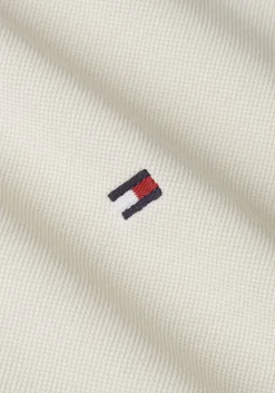 Tommy Hilfiger Pique Zip Regular Polo, heren poloshirt, offwhite