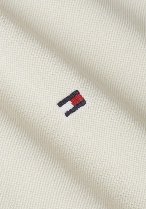Tommy Hilfiger Pique Zip Regular Polo, heren poloshirt, offwhite
