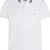 Tommy Hilfiger RWB Collar Regular Polo, heren poloshirt, wit