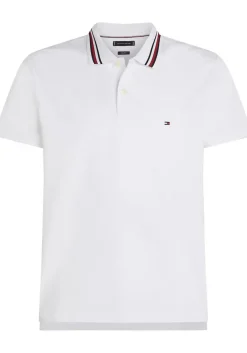 Tommy Hilfiger RWB Collar Regular Polo, heren poloshirt, wit