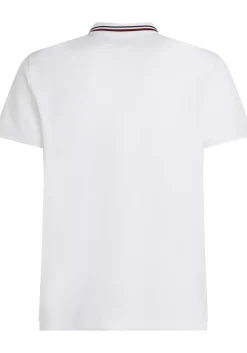 Tommy Hilfiger RWB Collar Regular Polo, heren poloshirt, wit