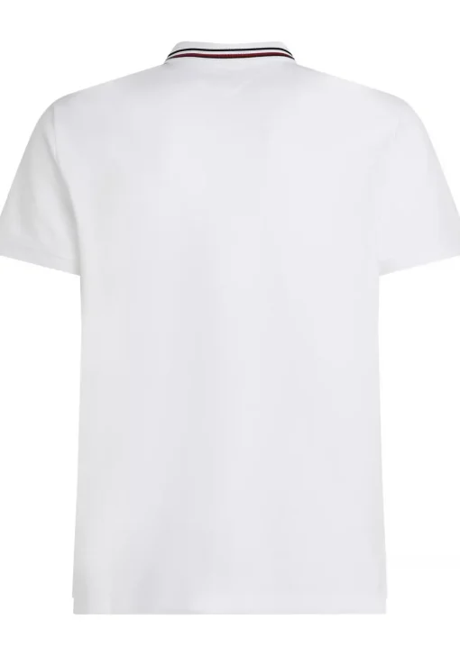 Tommy Hilfiger RWB Collar Regular Polo, heren poloshirt, wit