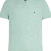 Tommy Hilfiger Slub Oxford Regular Polo, heren poloshirt, groen