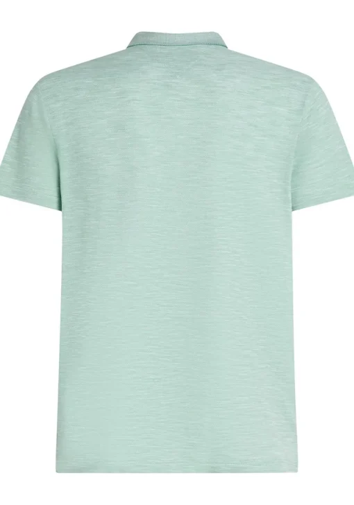 Tommy Hilfiger Slub Oxford Regular Polo, heren poloshirt, groen