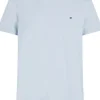 Tommy Hilfiger Stretch Slim Fit Tee, heren T-shirt korte mouw O-hals, blauw