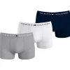 Tommy Hilfiger trunk (3-pack), heren boxers normale lengte, blauw, grijs, wit