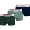 Tommy Hilfiger trunk (3-pack), heren boxers normale lengte, groen, lichtgroen, blauw