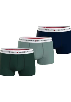 Tommy Hilfiger trunk (3-pack), heren boxers normale lengte, groen, lichtgroen, blauw