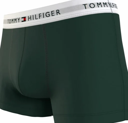 Tommy Hilfiger trunk (3-pack), heren boxers normale lengte, groen, lichtgroen, blauw