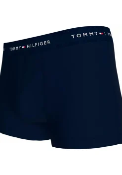 Tommy Hilfiger trunk (5-pack), heren boxers normale lengte, blauw met gekleurde tailleband