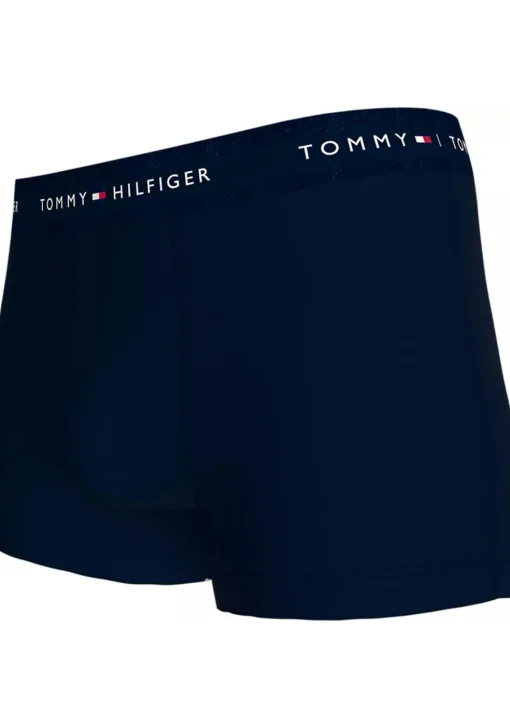 Tommy Hilfiger trunk (5-pack), heren boxers normale lengte, blauw met gekleurde tailleband