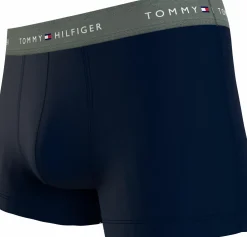 Tommy Hilfiger trunk (3-pack), heren boxers normale lengte, blauw met gekleurde tailleband