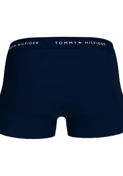 Tommy Hilfiger trunk (5-pack), heren boxers normale lengte, blauw met gekleurde tailleband