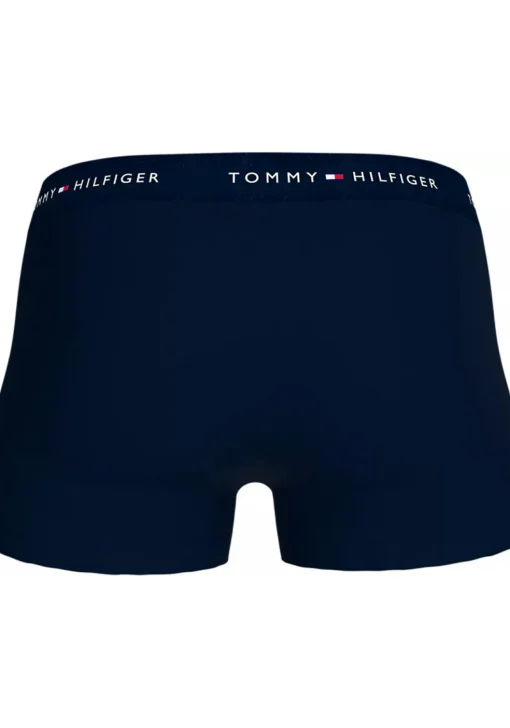 Tommy Hilfiger trunk (5-pack), heren boxers normale lengte, blauw met gekleurde tailleband