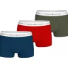 Tommy Hilfiger trunks (3-pack), heren boxers normale lengte, rood, blauw, groen
