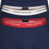 Tommy Hilfiger trunks (3-pack), heren boxers normale lengte, blauw met verschillende kleuren band