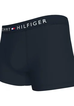 Tommy Hilfiger trunks (5-pack), heren boxers normale lengte, blauw met gekleurde tailleband