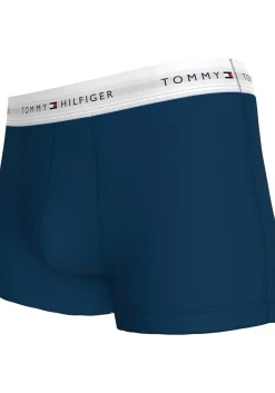 Tommy Hilfiger trunks (3-pack), heren boxers normale lengte, rood, blauw, groen