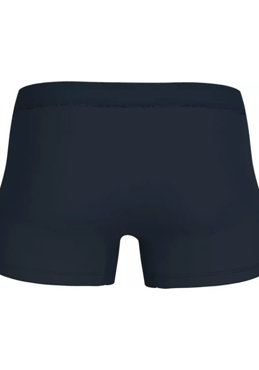Tommy Hilfiger trunks (5-pack), heren boxers normale lengte, blauw met gekleurde tailleband