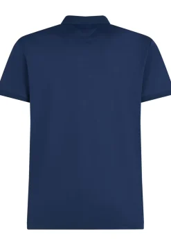 Tommy Hilfiger Zip Liquid Cotton Regular Polo, heren poloshirt, donkerblauw