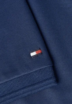 Tommy Hilfiger Zip Liquid Cotton Regular Polo, heren poloshirt, donkerblauw