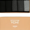 VENT herensokken katoen (5-pack), lichtgrijs, antraciet en zwart