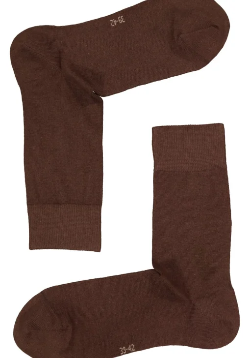 VENT herensokken katoen (2-pack), donkerbruin