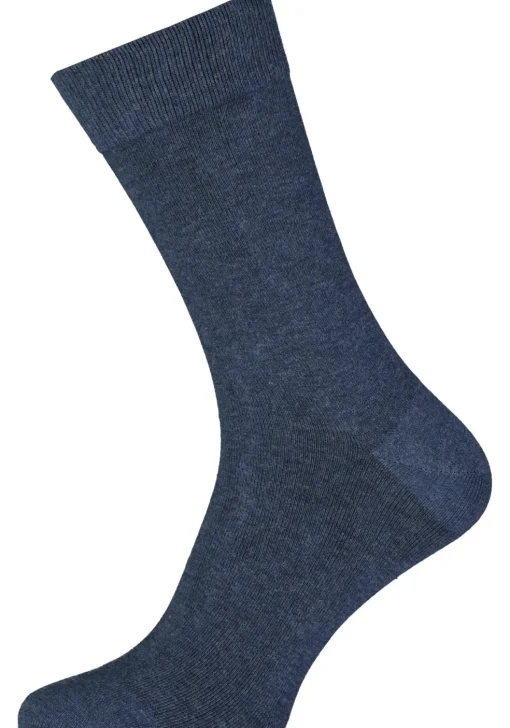 VENT herensokken katoen (5-pack), zwart, navy en jeansblauw