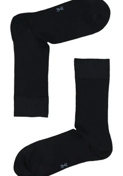 VENT herensokken katoen (5-pack), zwart, navy en jeansblauw