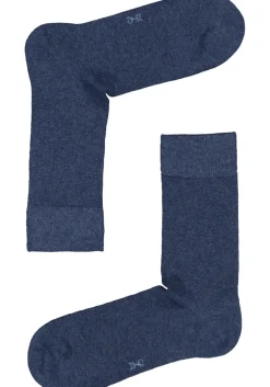 VENT herensokken katoen (5-pack), zwart, navy en jeansblauw