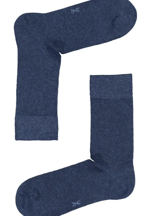 VENT herensokken katoen (5-pack), zwart, navy en jeansblauw