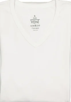 VENT strak model T-shirt V-hals (2-pack), wit