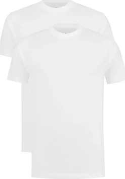 VENT wijd model T-shirt O-hals (2-pack), wit