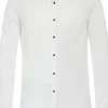 VENTI body fit overhemd, dobby, wit