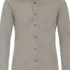 VENTI body fit overhemd, dobby, bruin