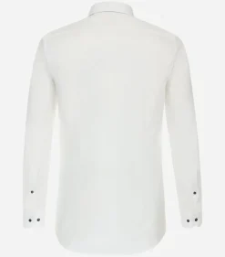 VENTI body fit overhemd, dobby, wit