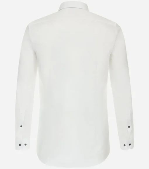 VENTI body fit overhemd, dobby, wit