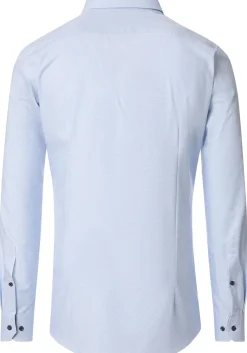 VENTI body fit overhemd, dobby, blauw