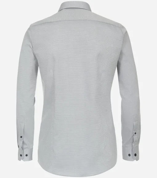 VENTI body fit overhemd, dobby, grijs