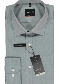 VENTI body fit overhemd, grijs