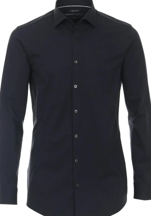 VENTI body fit overhemd, jersey, blauw