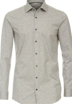 VENTI body fit overhemd, jersey, grijs