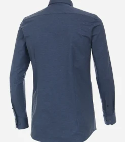 VENTI body fit overhemd, jersey, blauw