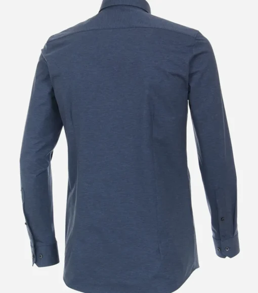 VENTI body fit overhemd, jersey, blauw