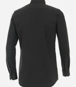 VENTI body fit overhemd, jersey, antraciet