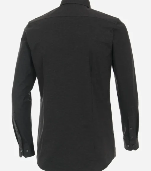 VENTI body fit overhemd, jersey, antraciet